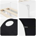 vidaXL Lit avec Tunnel 4 Pièces Blanc et noir Bois d'ingénierie
