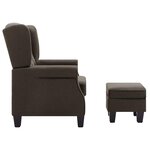 vidaXL Fauteuil avec repose-pied Taupe Tissu