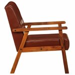 vidaXL Fauteuil marron cuir véritable