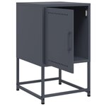 vidaXL Table de chevet anthracite 36x39x60 5 cm acier