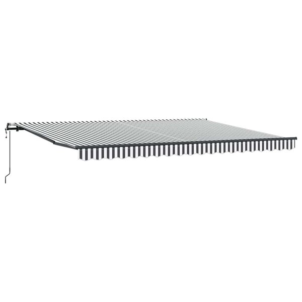 vidaXL Auvent rétractable automatique anthracite et blanc 450x300 cm