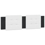 vidaXL Lit avec matelas noir et blanc 180x200 cm similicuir