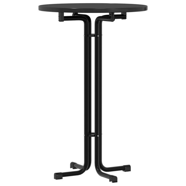 vidaXL Table à manger noir Ø70x110 cm bois d'ingénierie et acier