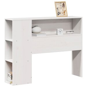 vidaXL Tête de lit avec rangement blanc 90 cm bois massif de pin