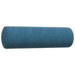 vidaXL Ensemble de canapés 4Pièces et coussins et traversins bleu velours