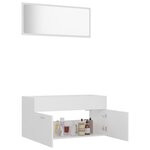 vidaXL Ensemble de meubles de salle de bain 2Pièces blanc bois ingénierie