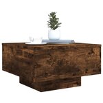 vidaXL Table basse chêne fumé 55x55x31 cm bois d'ingénierie