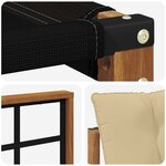vidaXL Ensemble de canapés d'extérieur 6 pc Naturel et Beige