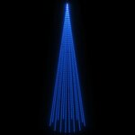 vidaXL Sapin de Noël sur mât de drapeau 1134 LED Bleues 800 cm