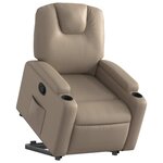 vidaXL Fauteuil inclinable Cappuccino Similicuir