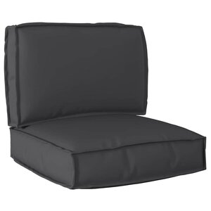 vidaXL Set de coussins de palette 2 Pièces Noir 60 x 60 x 12 cm