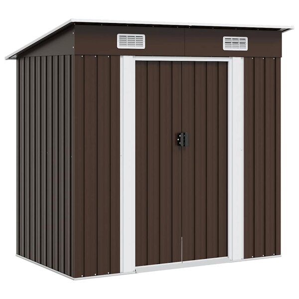 vidaXL Abri de stockage pour jardin Marron 194x121x181 cm Acier