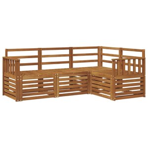vidaXL Ensemble de canapés d'extérieur 4 pc Naturel Polyester