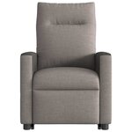 vidaXL Fauteuil inclinable électrique taupe tissu