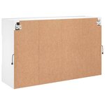 vidaXL Meuble TV mural avec lumières LED blanc 98 5x30x60 5 cm