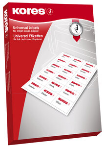 Etiquettes autocollantes universelles, 63,5 x 33,9 mm, blanc, lot de 100 planches