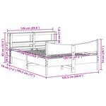 vidaXL Cadre de lit avec tête de lit blanc 120x190 cm bois pin massif