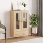 vidaXL Buffet haut chêne sonoma 69 5x31x115 cm bois d'ingénierie
