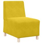 vidaXL Unité de Sofa Modulaire Sans Accoudoirs 3 Pièces Jaune