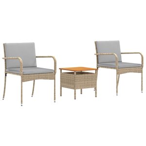 vidaXL Ensemble de jardin Beige polyrotin