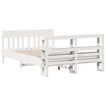 vidaXL Cadre de lit sans matelas blanc 140x200 cm bois de pin massif
