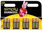 Blister de 8 piles Simply MN1500 1 5V Mignon AA LR6 DURACELL