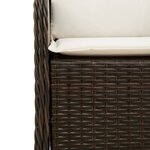 vidaXL Ensemble à manger de jardin 5 Pièces et coussins marron poly rotin