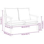 vidaXL Canapé à 2 places Cuir véritable avec bois d'acacia Noir