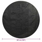 vidaXL Couverture de piscine Noir 381 cm PE