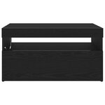vidaXL Meubles TV avec éclairage LED 2 Pièces Chêne Noir 75x35x40 cm Bois d'ingénierie
