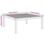 vidaXL Table basse Marron 110 x 110 x 45 cm Bois de teck solide