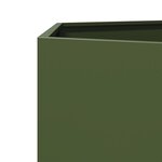 vidaXL Jardinière vert olive hexagone 138x120x45 cm acier