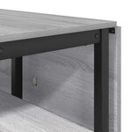 vidaXL Table à dîner 122 x 80 x 76 5 cm Bois d'ingénierie Sonoma gris