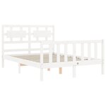 vidaXL Cadre de lit sans matelas blanc 120x200 cm bois de pin massif