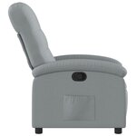 vidaXL Fauteuil inclinable en tissu gris clair