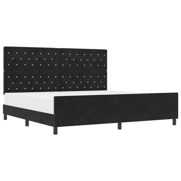 Literie vidaXL Noir 200x200 cm Velours