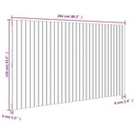 vidaXL Tête de lit murale 204x3x110 cm Bois massif de pin