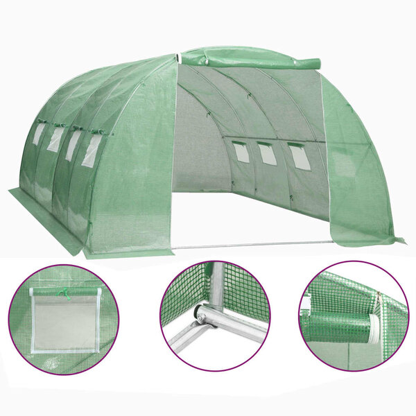 vidaXL Serre 16 m² 4x4x2 m