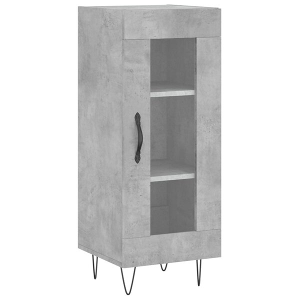 vidaXL Buffet Gris béton 34 5x34x90 cm Bois d'ingénierie
