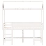 vidaXL Lit superposé avec échelle et toit sans matelas blanc 90x200 cm