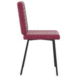 vidaXL Chaises à manger lot de 4 Rouge bordeaux Velours