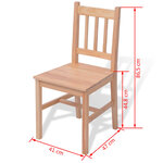 vidaXL Ensemble de salle à manger sept pièces Pinède