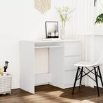 vidaXL Bureau Blanc 90x45x76 cm Bois d’ingénierie
