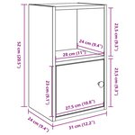 vidaXL Bibliothèque chêne fumé 31x24x52 cm bois d'ingénierie