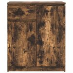 vidaXL Buffet avec tiroir chêne fumé 71x35x84 cm bois d'ingénierie