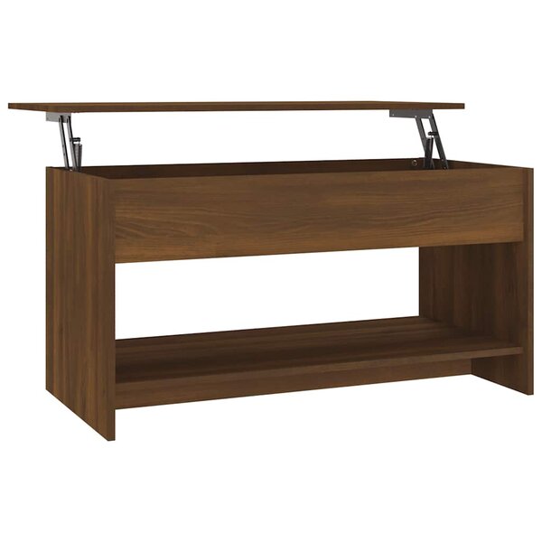 vidaXL Table basse Chêne marron 102x50x52 5 cm Bois d'ingénierie