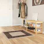 vidaXL Coureur de Tapis MARSA Noir 100 x 100 cm Polyester et PVC