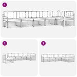 vidaXL Ensemble de canapés d'extérieur 6 pc Blanc et anthracite