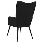 vidaXL Chaise de relaxation Noir Tissu