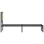 vidaXL Cadre de lit en métal sans matelas chêne sonoma 75x190 cm